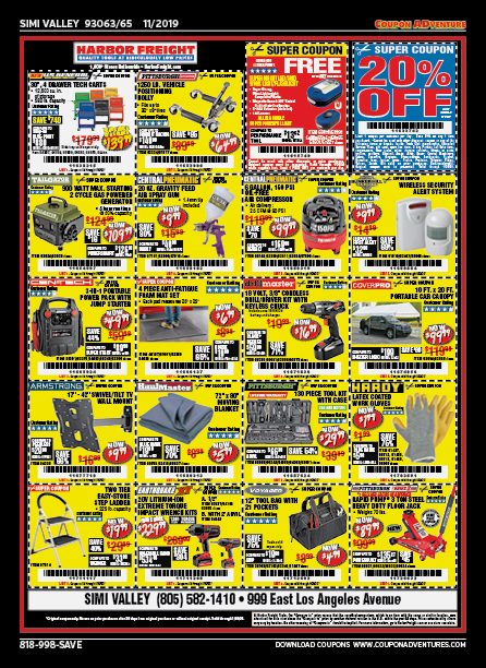 Harbor Freight, Simi Valley, coupons, direct mail, discounts, marketing, Southern California