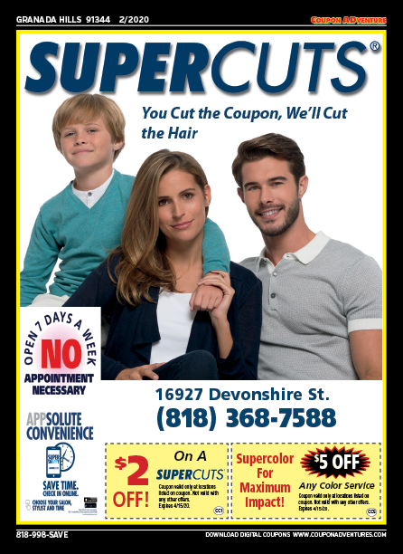 Supercuts, Granada Hills, coupons, direct mail, discounts, marketing, Southern California
