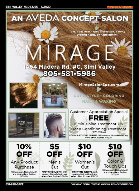 irage, Simi Valley, coupons, direct mail, discounts, marketing, Southern California