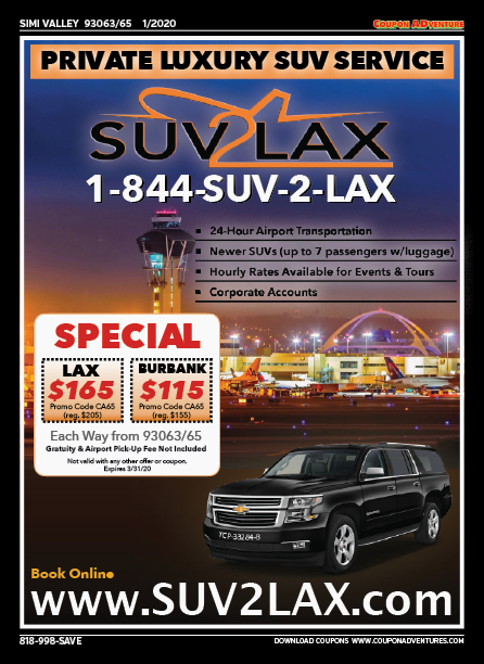 SUV 2 LAX, Simi Valley, coupons, direct mail, discounts, marketing, Southern California