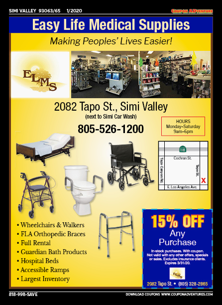 Easy Life Medical Supplies, Simi Valley, coupons, direct mail, discounts, marketing, Southern California