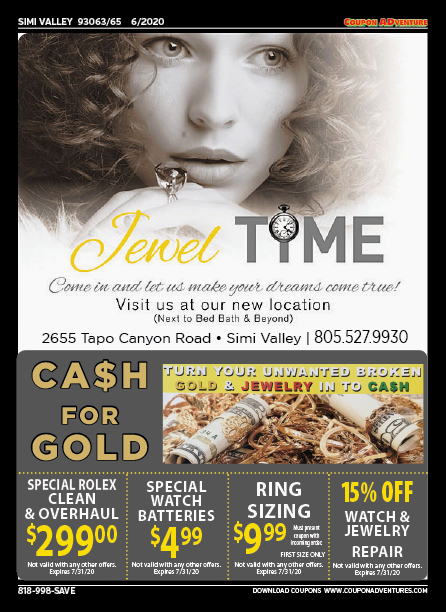 Jewel Time, Simi Valley, coupons, direct mail, discounts, marketing, Southern California