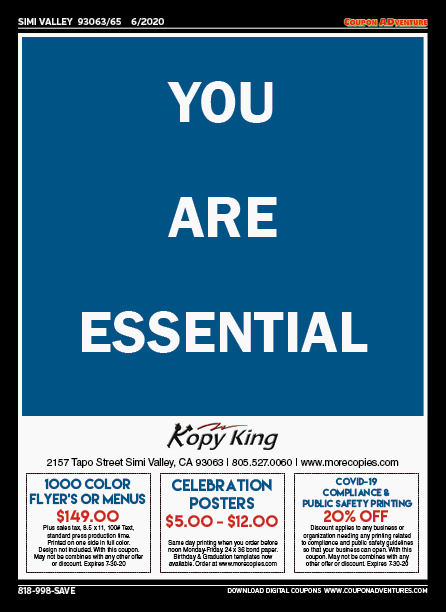 Kopy King, Simi Valley, coupons, direct mail, discounts, marketing, Southern California