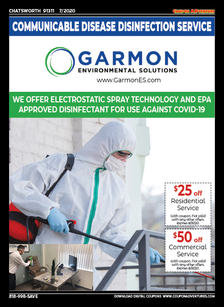 Garmon Environmental Solutions, Chatsworth, coupons, direct mail, discounts, marketing, Southern California