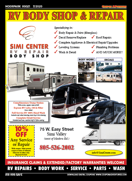 Simi Center RV Repair, Moorpark, coupons, direct mail, discounts, marketing, Southern California
