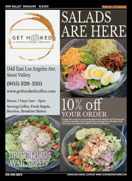 Get Hooked, Simi Valley, coupons, direct mail, discounts, marketing, Southern California