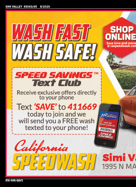 California Speedwash, Simi Valley, coupons, direct mail, discounts, marketing, Southern California