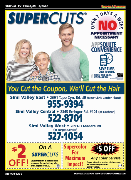 Supercuts, Simi Valley, coupons, direct mail, discounts, marketing, Southern California