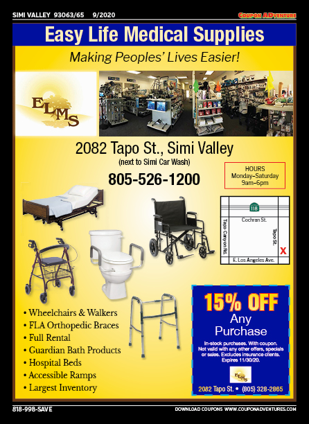 Easy Life Medical Supplies, Simi Valley, coupons, direct mail, discounts, marketing, Southern California