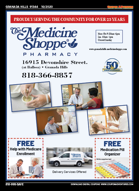 The Medicine Shoppe Pharmacy, Granada Hills, coupons, direct mail, discounts, marketing, Southern California