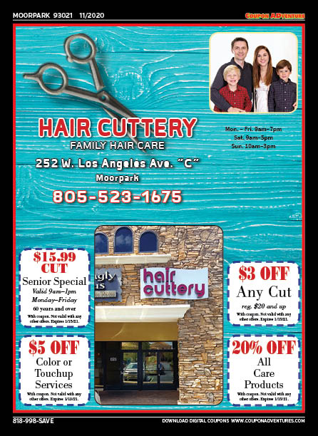 Hair Cuttery, Moorpark, coupons, direct mail, discounts, marketing, Southern California