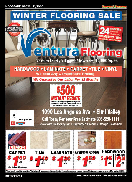 Ventura Flooring, Moorpark, coupons, direct mail, discounts, marketing, Southern California