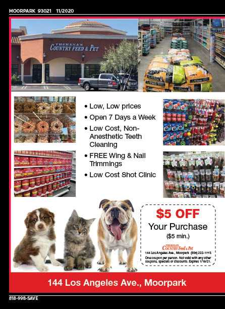 Theresa's Country Feed & Pet, Moorpark, coupons, direct mail, discounts, marketing, Southern California