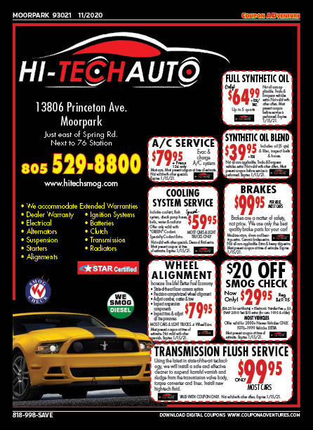 Hi-Tech Auto, Moorpark, coupons, direct mail, discounts, marketing, Southern California