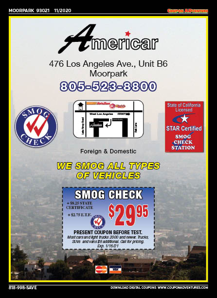 Americar, Moorpark, coupons, direct mail, discounts, marketing, Southern California