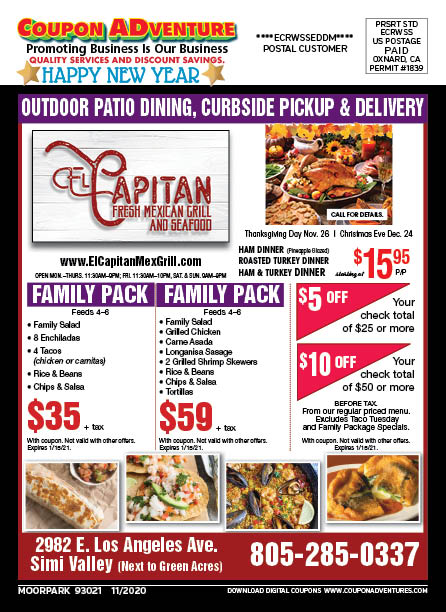 El Capitan Fresh Mexican Grill, Moorpark, coupons, direct mail, discounts, marketing, Southern California