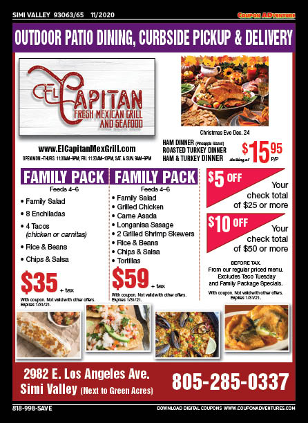 El Capitan Fresh Mexican Grill, Simi Valley, coupons, direct mail, discounts, marketing, Southern California