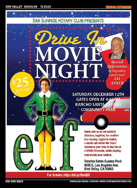 Simi Sunrise Rotary Club, Drive In Movie Night, Simi Valley, coupons, direct mail, discounts, marketing, Southern California