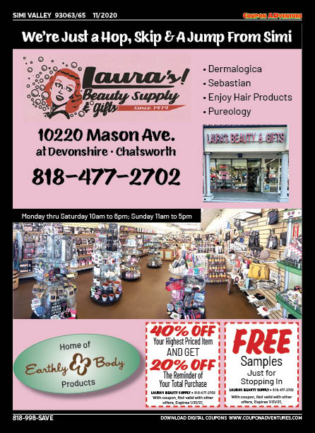 Laura's Beauty Supply, Simi Valley, coupons, direct mail, discounts, marketing, Southern California