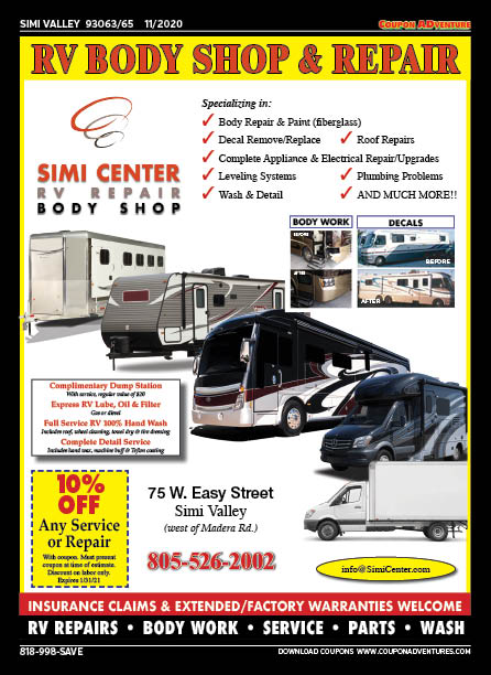 Simi Center RV Repair, Simi Valley, coupons, direct mail, discounts, marketing, Southern California