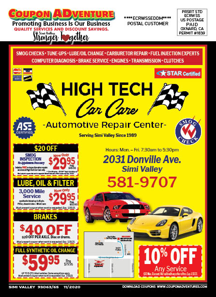 High Tech Car Care, Simi Valley, coupons, direct mail, discounts, marketing, Southern California