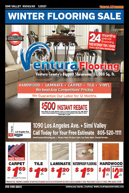 Ventura Flooring, Simi Valley, coupons, direct mail, discounts, marketing, Southern California