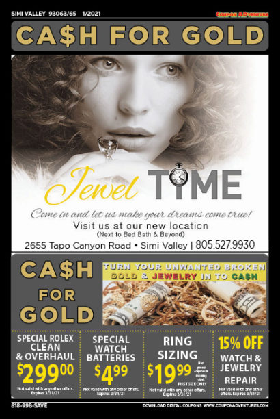Jewel Time, Simi Valley, coupons, direct mail, discounts, marketing, Southern California