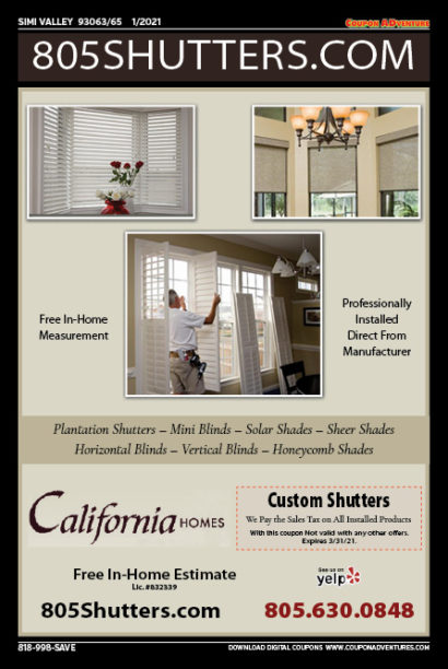 California Homes, Simi Valley, coupons, direct mail, discounts, marketing, Southern California