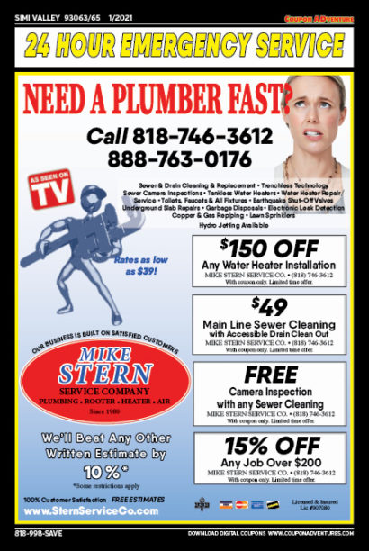 Mike Stern Service Company, Simi Valley, coupons, direct mail, discounts, marketing, Southern California