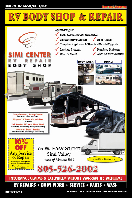 Simi Center RV Repair, Simi Valley, coupons, direct mail, discounts, marketing, Southern California