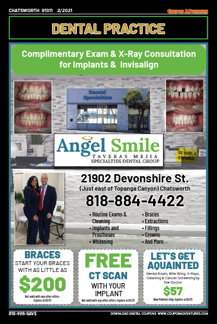 Angel Smile, Chatsworth, coupons, direct mail, discounts, marketing, Southern California