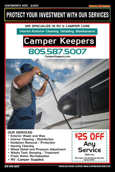 Camper Keepers, Chatsworth, coupons, direct mail, discounts, marketing, Southern California