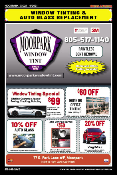 Moorpark Window Tint, Moorpark, coupons, direct mail, discounts, marketing, Southern California