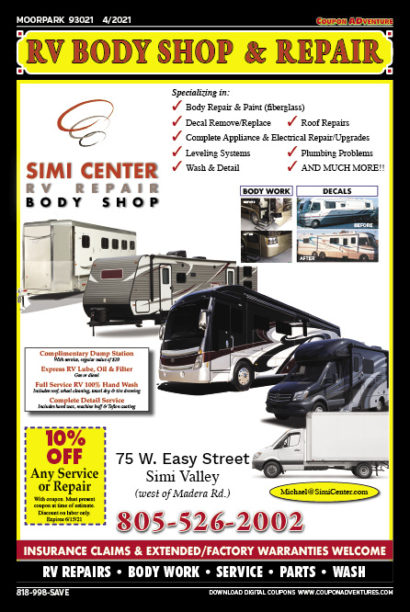 Simi Center RV Repair, Moorpark, coupons, direct mail, discounts, marketing, Southern California