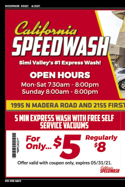 California Speedwash, Moorpark, coupons, direct mail, discounts, marketing, Southern California