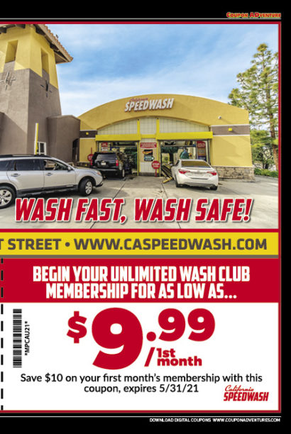 California Speedwash, Moorpark, coupons, direct mail, discounts, marketing, Southern California