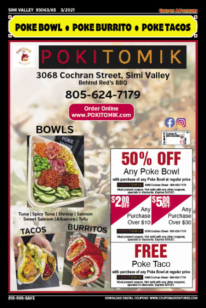 Pokitomik, Simi Valley, coupons, direct mail, discounts, marketing, Southern California