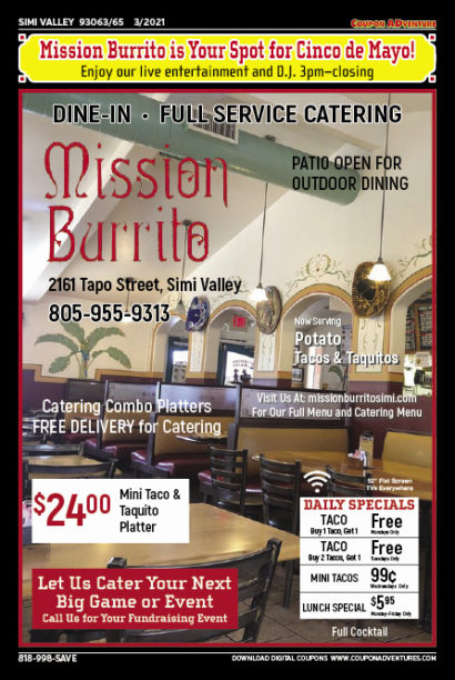 Mission Burrito, Simi Valley, coupons, direct mail, discounts, marketing, Southern California