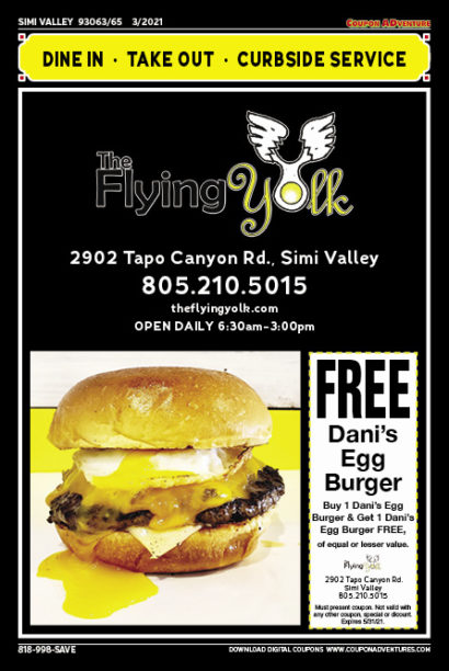 The Flying Yolk, Simi Valley, coupons, direct mail, discounts, marketing, Southern California