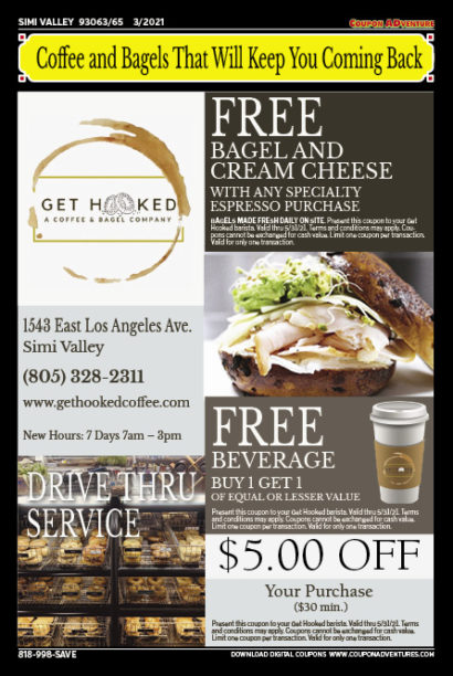 Get Hooked, Simi Valley, coupons, direct mail, discounts, marketing, Southern California