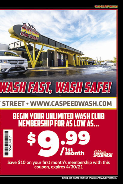 California Speedwash, Simi Valley, coupons, direct mail, discounts, marketing, Southern California