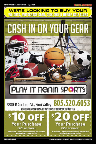 Play it Again Spots, Simi Valley, coupons, direct mail, discounts, marketing, Southern California