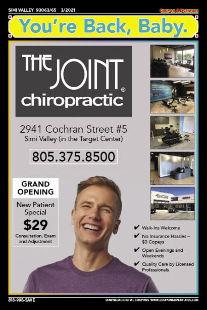 The Joint Chiropractic, Simi Valley, coupons, direct mail, discounts, marketing, Southern California