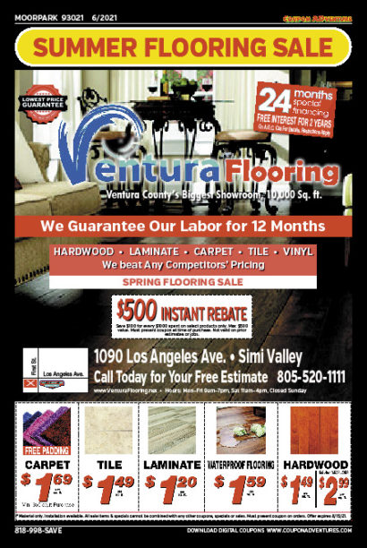 Ventura Flooring, Moorpark coupons, direct mail, discounts, marketing, Southern California