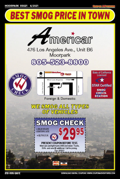 Americar, Moorpark coupons, direct mail, discounts, marketing, Southern California