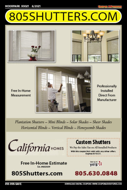 California Homes, Moorpark coupons, direct mail, discounts, marketing, Southern California