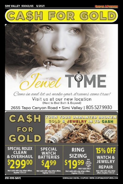 Jewel Time, SImi Valley, coupons, direct mail, discounts, marketing, Southern California