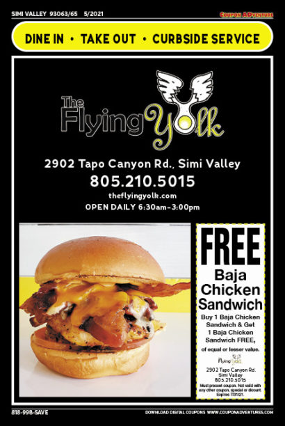 The Flying Yolk, SImi Valley, coupons, direct mail, discounts, marketing, Southern California