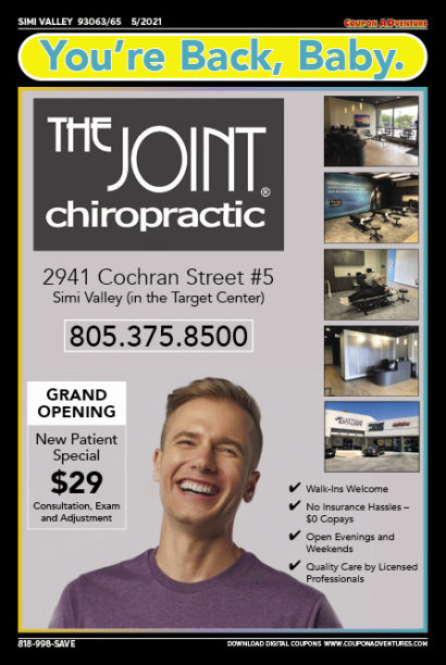 The Joint Chiropractic, SImi Valley, coupons, direct mail, discounts, marketing, Southern California