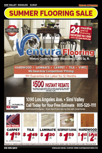 Ventura Flooring, SImi Valley, coupons, direct mail, discounts, marketing, Southern California